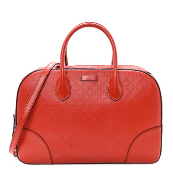 GUCCI Bright Diamante Top Handle Bag Red