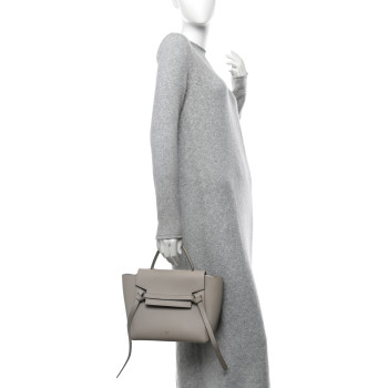 CELINE Grained Calfskin Micro Belt Bag Light Taupe