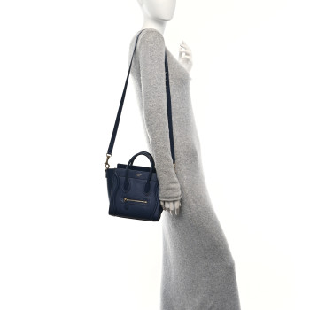 CELINE Smooth Calfskin Nano Luggage Ink