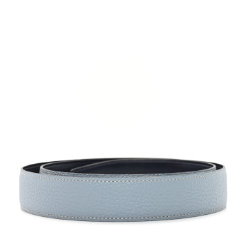HERMES Box Togo 32mm Belt Strap 90 36 Marine Bleu Ciel
