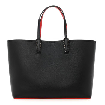 CHRISTIAN LOUBOUTIN Calfskin Empire Spikes Large East West Cabata Tote Black