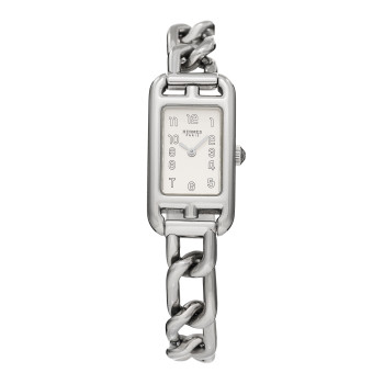 HERMES Stainless Steel 17mm Nantucket Quartz Watch