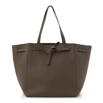 CELINE Soft Grained Calfskin Small Belt Cabas Phantom Taupe
