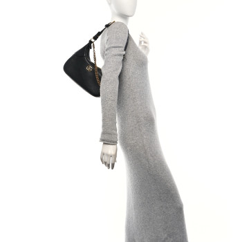 GUCCI Goatskin Small Aphrodite Shoulder Bag Black