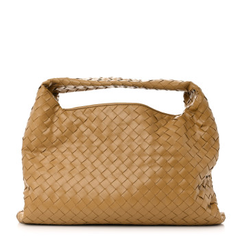 BOTTEGA VENETA Calfksin Intrecciato Small Hop Dark Praline
