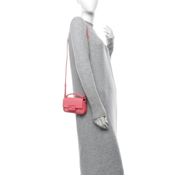 FENDI Vitello Liberty Sfumato Phone Baguette Pink Dalia