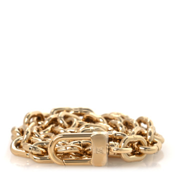 LOUIS VUITTON Metal Pochette Accessories Chain Strap Gold