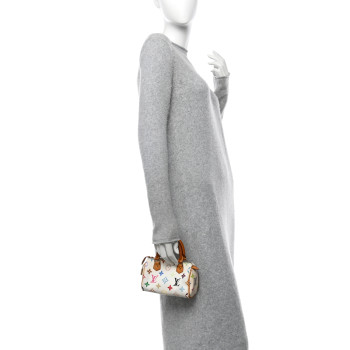 LOUIS VUITTON Monogram Multicolor Mini Sac HL Speedy White