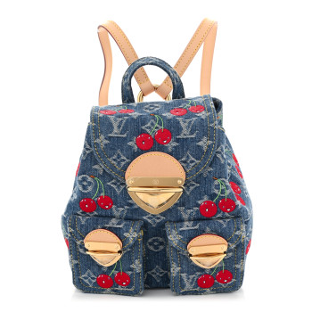 LOUIS VUITTON LV X TM Monogram Denim Cerises Venice Backpack Blue