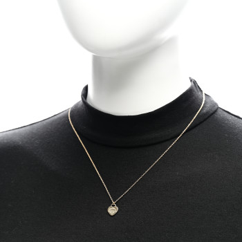 TIFFANY 18K Yellow Gold Mini Return to Tiffany Heart Tag Pendant Necklace
