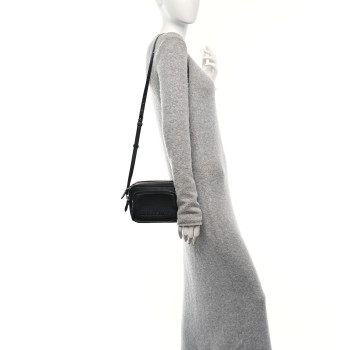 BURBERRY Grained Calfskin Small Camera Bag Black