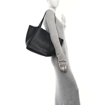 THE ROW Grained Calfskin Park Tote Three Black