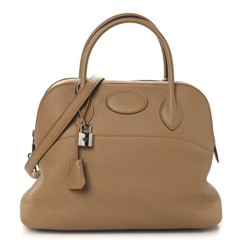 HERMES Taurillon Clemence Bolide 31 Tabac Camel