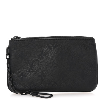 LOUIS VUITTON Calfskin Monogram Speedy P9 Bandouliere 30 Pochette Ultra Black