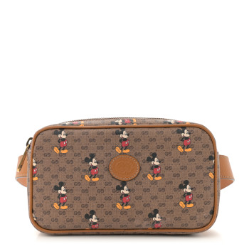 GUCCI X DISNEY Mini Vintage GG Supreme Monogram Mickey Mouse Small Belt Bag 120 48 Beige Vintage Sun Oil