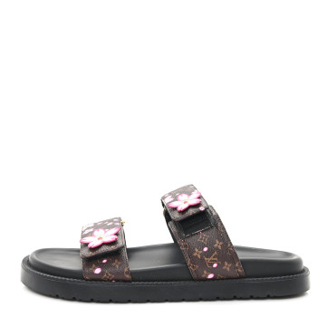 LOUIS VUITTON LV X TM Monogram LV Sunset Flat Comfort Mule 39 Sakura Brown