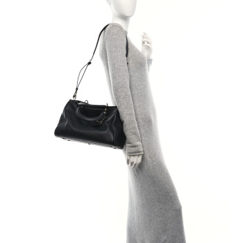CHRISTIAN DIOR Smooth Deerskin Granville Polochon Black