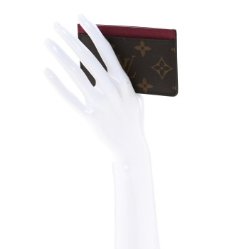 LOUIS VUITTON Monogram Card Holder Fuchsia