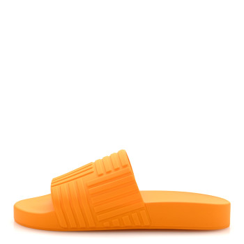 BOTTEGA VENETA Rubber The Slider Sandals 36 Tangerine
