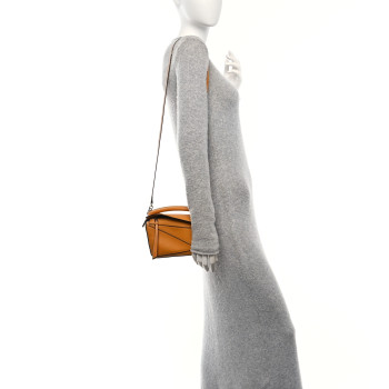 LOEWE Grained Calfskin Mini Puzzle Bag Sunflower