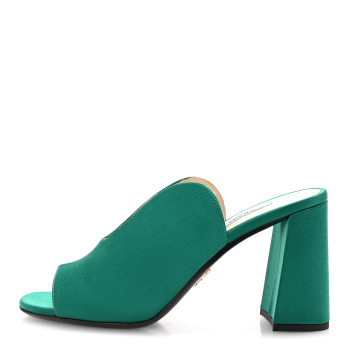 PRADA Raso 90mm Slide Sandals 37 Mango