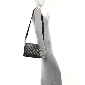 LOUIS VUITTON Lambskin Embossed Monogram Coussin PM Anthracite