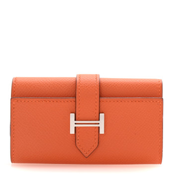 HERMES Epsom Bearn Multicles 4 Key Holder Orange
