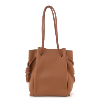 LOEWE Calfskin Small Flamenco Knot Bag Caramel