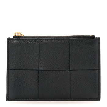 BOTTEGA VENETA Nappa Maxi Intrecciato Zip Wallet Black
