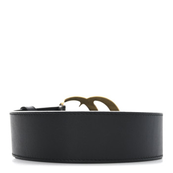 GUCCI Calfskin Double G 40mm Belt 80 32 Black