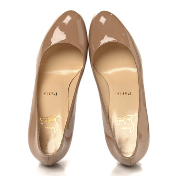 CHRISTIAN LOUBOUTIN Patent New Simple 100 Pumps 37 Nude