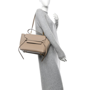 CELINE Grained Calfskin Mini Belt Bag Light Taupe