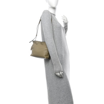 LOEWE Calfskin Mini Flamenco Knot Clutch Clay Green