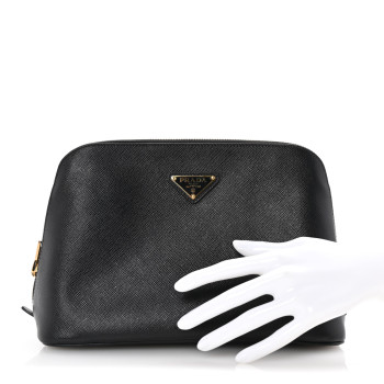 PRADA Saffiano Cosmetic Case Black