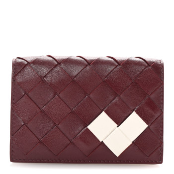 BOTTEGA VENETA Nappa Intrecciato Heart Card Holder Barolo