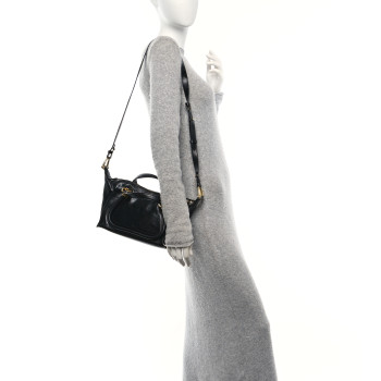 CHLOE Shiny Calfskin Small Paraty 24 Black