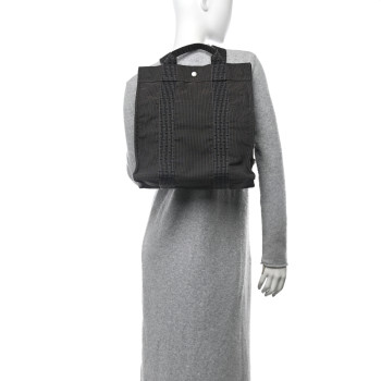 HERMES Canvas Herline Backpack Grey