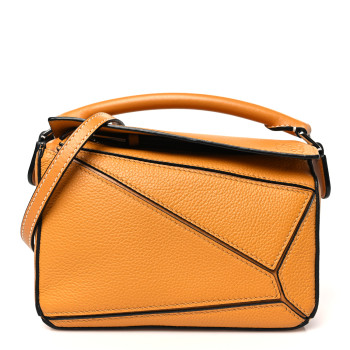 LOEWE Grained Calfskin Mini Puzzle Bag Sunflower