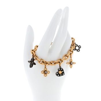 LOUIS VUITTON Monogram Hide and Seek Bracelet Gold