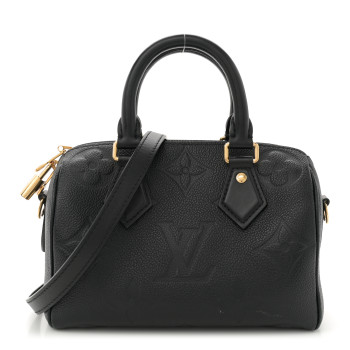 LOUIS VUITTON Empreinte Monogram Giant Speedy Bandouliere 20 Black