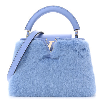 LOUIS VUITTON Mink Calfskin Capucines Mini Lilas Purple