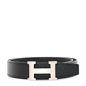 HERMES Chamonix Togo 32mm H Belt  95 38 Black