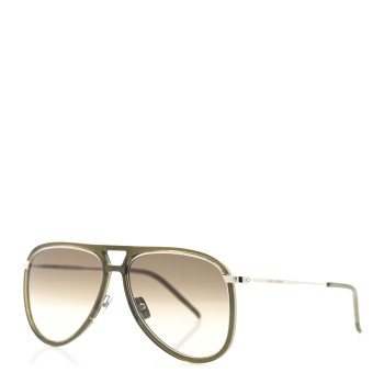 SAINT LAURENT Metal Aviator Classic 11 Rim Sunglasses Grey