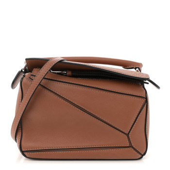 LOEWE Calfskin Mini Puzzle Bag Tan