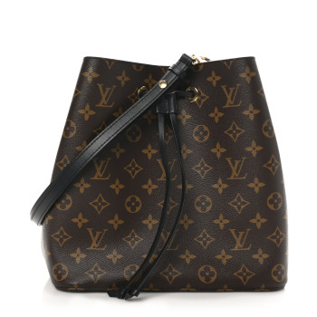 LOUIS VUITTON Monogram Neonoe MM Black