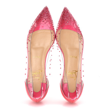 CHRISTIAN LOUBOUTIN PVC Degrastrass Flats 37.5 Version Florida