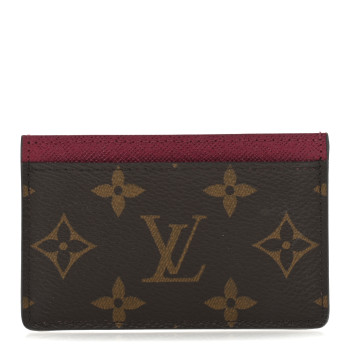 LOUIS VUITTON Monogram Card Holder Fuchsia
