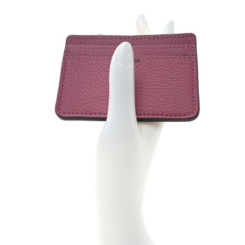 LOUIS VUITTON Calfskin Card Holder Pink