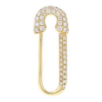 ANITA KO 18K Yellow Gold Diamond Mini Safety Pin Earring