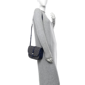 GOYARD Goyardine Belvedere II MM Messenger Bag Navy